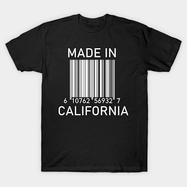 MADE IN CALIFORNIA Barcode T-Shirt by Metal Works